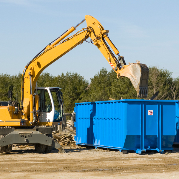 what size residential dumpster rentals are available in East Ridge Tennessee